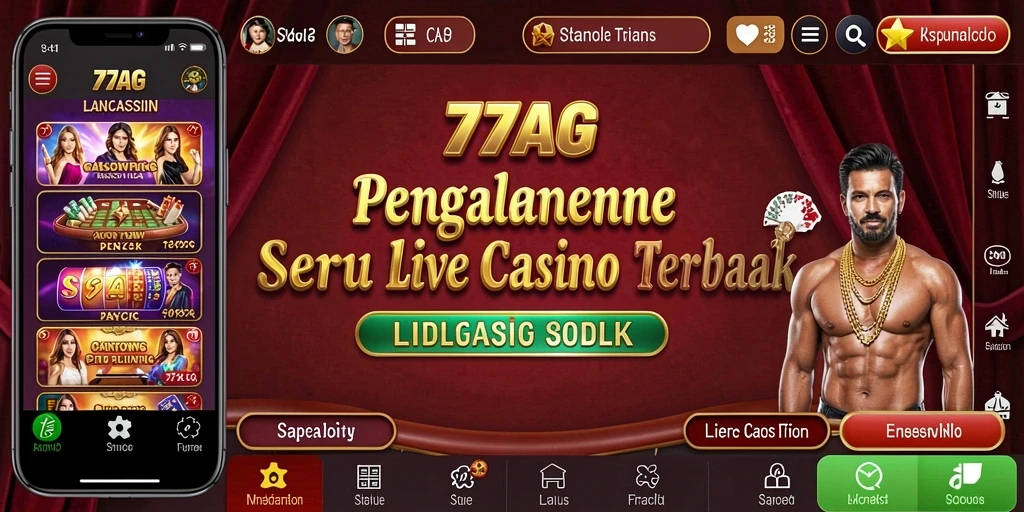 Screenshot gameplay Live Casino yang menegangkan di 77AG.
