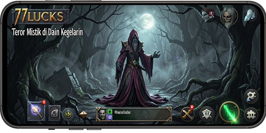 Gameplay seram di dalam dunia gelap 77LUCKS.