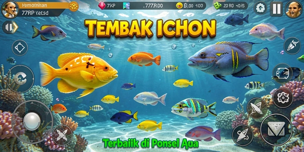 Screenshot utama menampilkan gameplay Tembak Ikan yang epik.