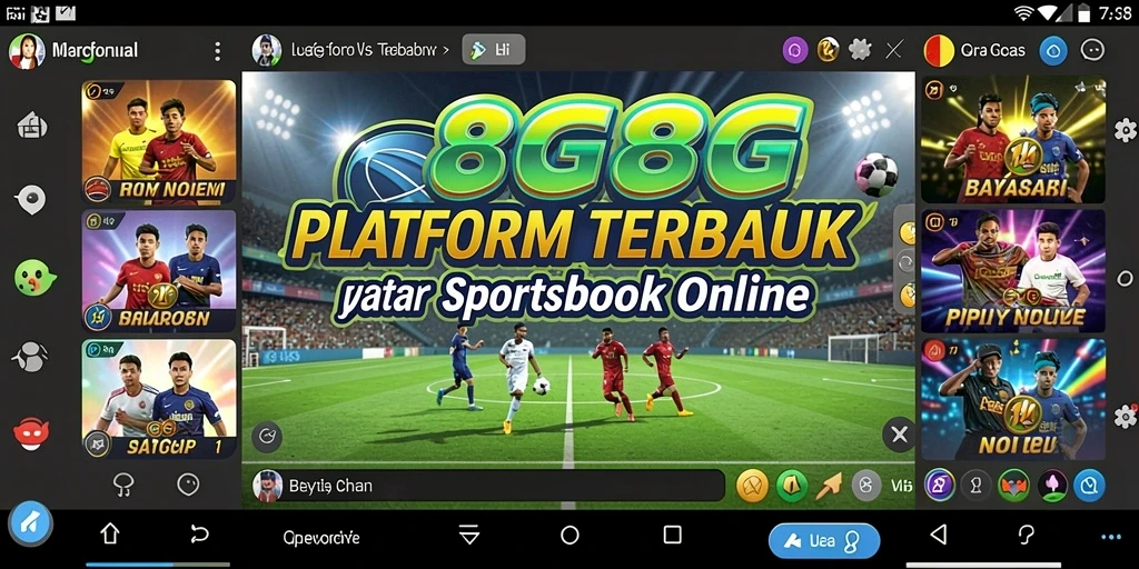Screenshot gameplay 8G8G menampilkan taruhan olahraga yang seru.