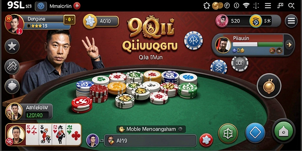 Tampilan gameplay QiuQiu yang dinamis dan menarik.