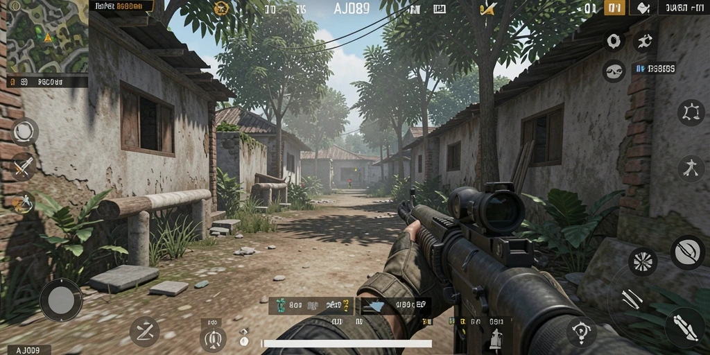Tampilan menarik dari gameplay action intens AJO89.