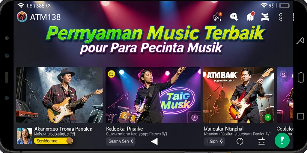 Tangkapan layar utama menampilkan pengalaman bermain musik yang seru di ATM138.