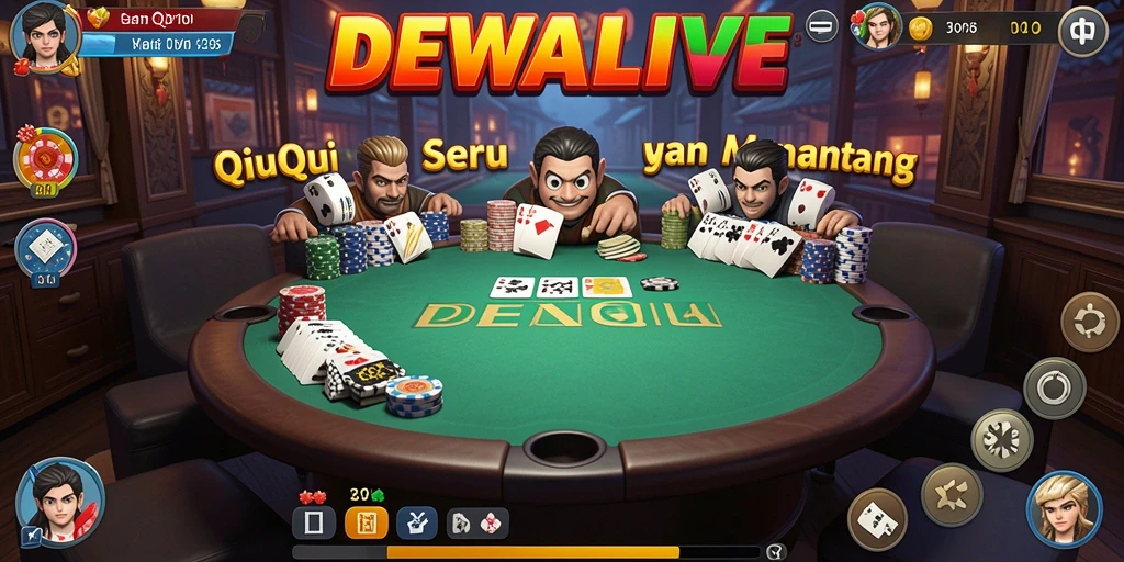 Tampilan gameplay menarik dari DEWALIVE yang menampilkan QiuQiu.