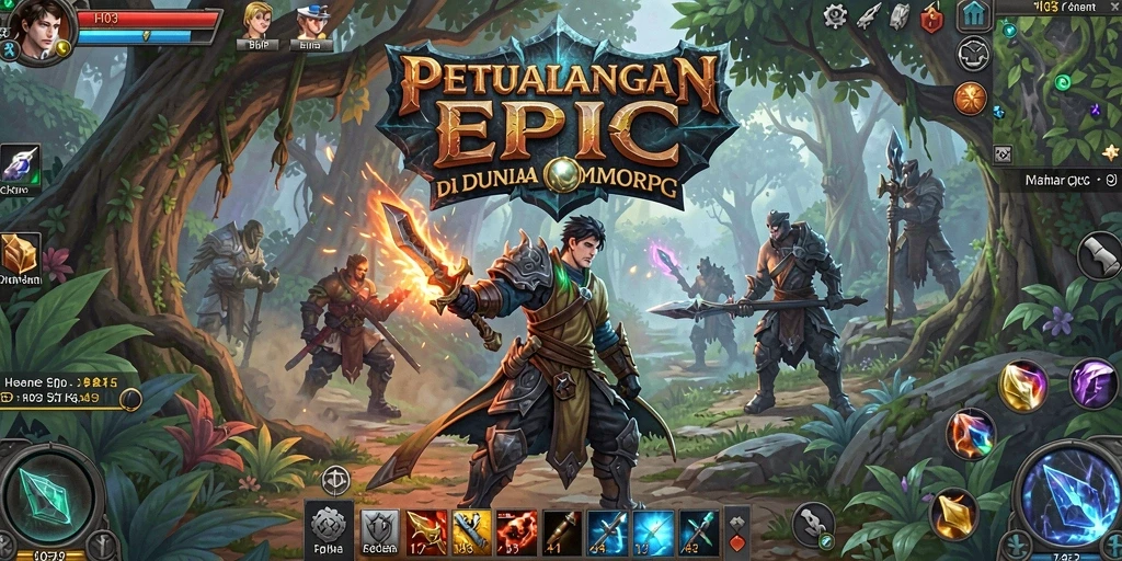 Gameplay H03 yang menampilkan petualangan seru dalam dunia MMORPG.