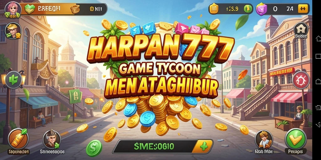 Screenshot menunjukkan gameplay menarik dalam HARAPAN777 dengan berbagai tantangan Tycoon.
