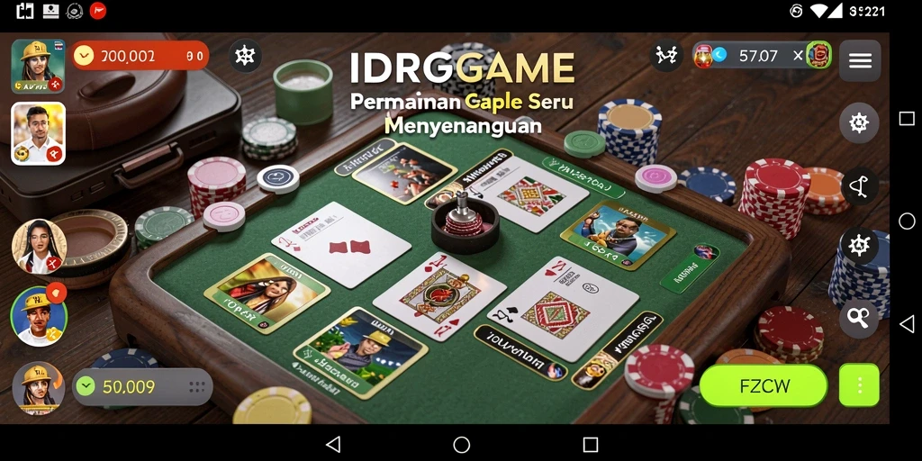 Tampilan seru gameplay Gaple di IDRGAME yang menantang.