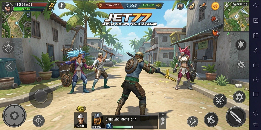 Gameplay menarik JET77 yang menunjukkan interaksi karakternya.
