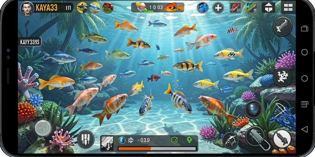 Tampilan gameplay seru dari KAYA33 dengan aksi tembak ikan.
