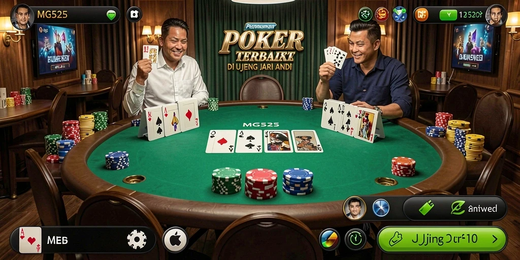 Gameplay Poker seru di MG525 dengan grafis menawan.