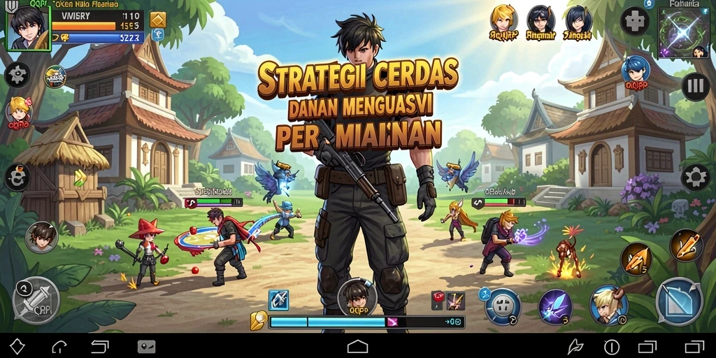 Tampilan gameplay QQRP dengan strategi yang kompleks dan menarik.