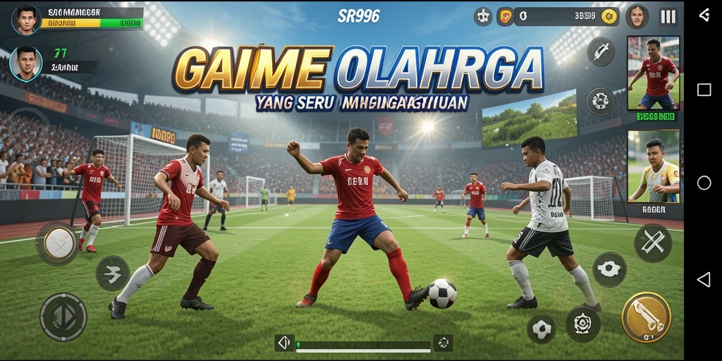 Tampilan gameplay seru dalam SR996, menampilkan aksi olahraga yang menegangkan.