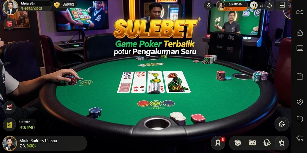 Tampilan gameplay Poker mendebarkan di SULEBET.