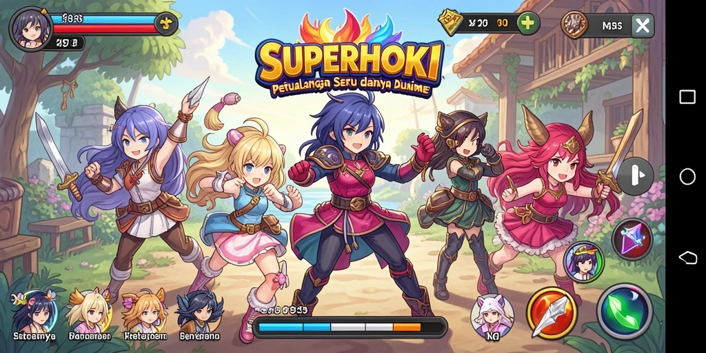 Tangkap momen seru dalam gameplay Anime SUPERHOKI.
