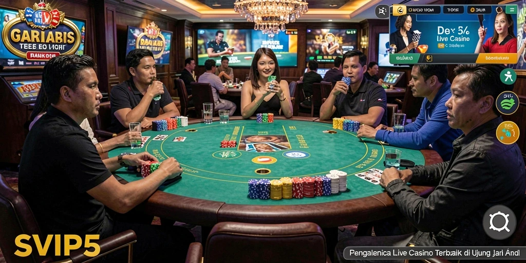 Tampilan utama gameplay Live Casino di SVIP5 yang mengasyikkan.