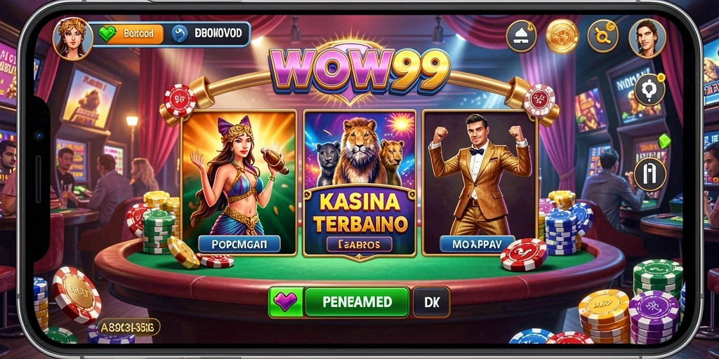 Screenshot gameplay WOW99 menampilkan keseruan di dunia Kasino.
